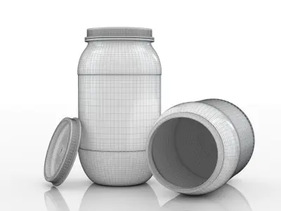 Plastic barrel Low-poly 3D model