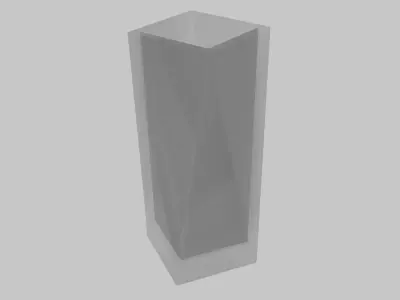 Square glass vase Free low-poly 3D model