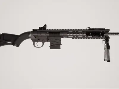 Sniper Rifle 2 Low-poly 3D model