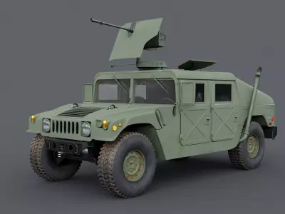 Humvee M998 M1025 Weapons Carrier Slant Back 3D model