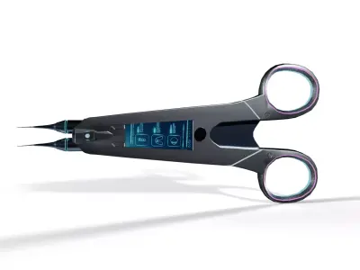 Sci-Fi Surgical Needle Holder Low-poly 3D model