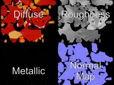 Playful Cartoon Dinosaur Model Pack Low-poly 3D model