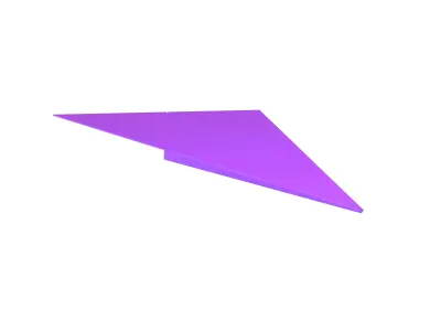 Paper Plane v5 009 Low-poly 3D model