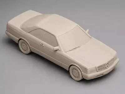 Mercedes Benz C124 Coupe 3D Printed Model 3D model