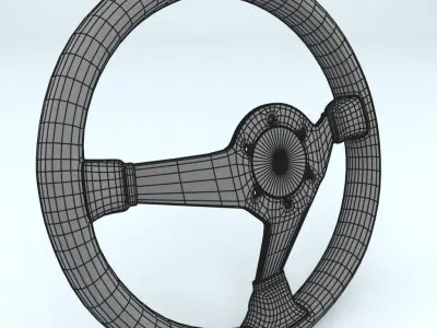 Steering Wheel Sparco L575 Red 3D model