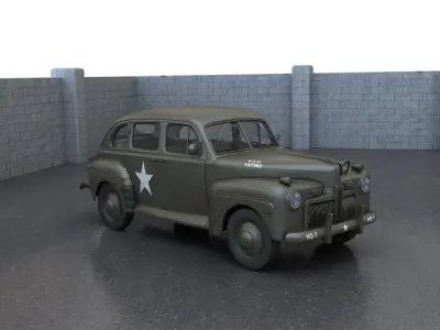 US Army Staff Car 3D model