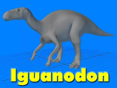 Iguanodon dinosaur 3D model