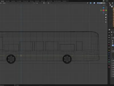 Low Poly Transport Bus 1 Free low-poly 3D model