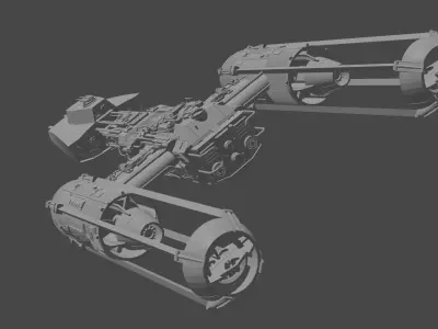  Y-wing starfighter 3D print model 3D model