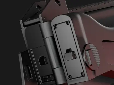 UMP-9 gun Low-poly 3D model