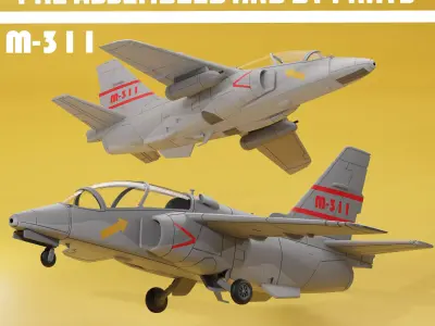 Aermachi M-311 basic trainer v1 3D print model