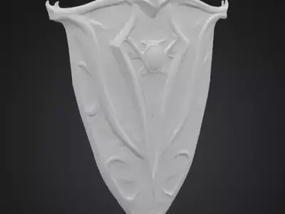Arcane Guardian Shield Low-poly 3D model