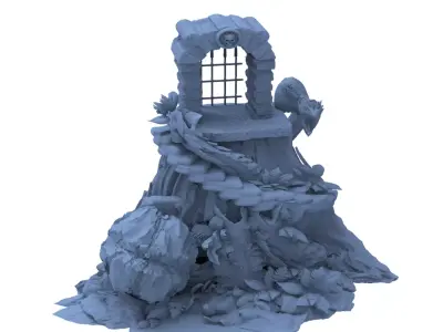  Jungle Cave Sculpture extended  3D model