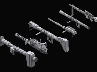 Gundam Zeon Heavy Weapons 3D model