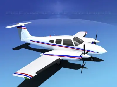 Piper PA-44-180T Turbo Seminole V10 3D model