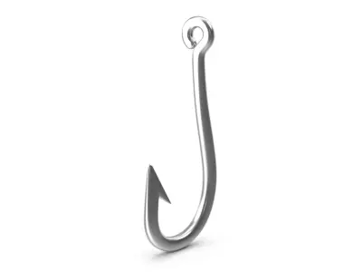 Fishing Hook Low-poly 3D model