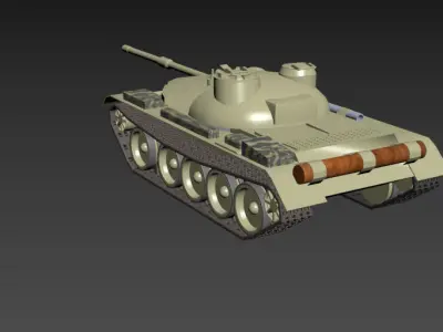 t-72 B tank 3D model