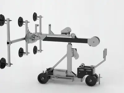 Heavy carriage Low-poly 3D model