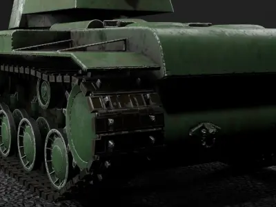 Soviet tank KV 1 3D model
