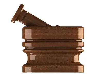 Rustic Wooden Mortar and Pestle  CAD Model 3D model