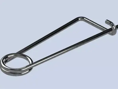 Safety retaining clip 3D model