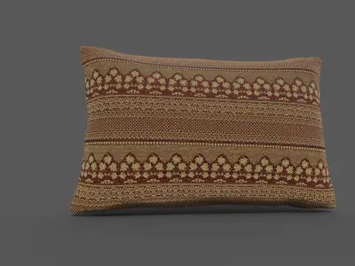 Cushion furniture Low-poly 3D model 4