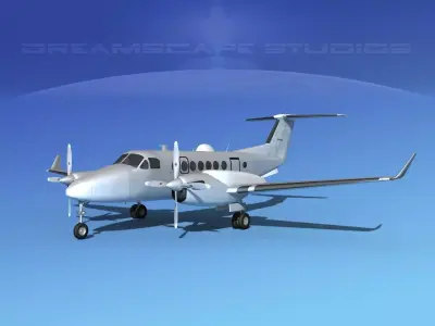 Beechcraft MC-12W Liberty Bare Metal 3D model