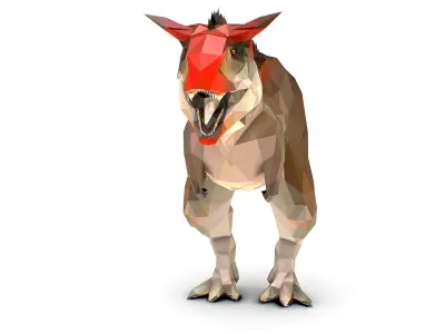 Dinosaur Carno Lowpoly Art Style animal Low-poly 3D model