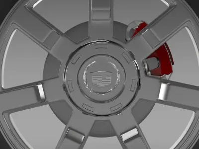 Cadillac Escalade esv 2wd1 wheel 3D model