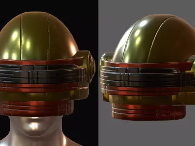Gas mask helmet 3d model scifi Low-poly  Low-poly 3D model 543