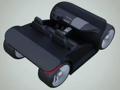 MOUNTAIN CAR Free low-poly 3D model