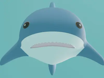 Blahaj Plush 3D model