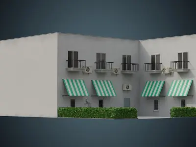 Building 10B Low-poly 3D model