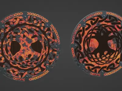 Viking Shield - Muspelheim 3D model