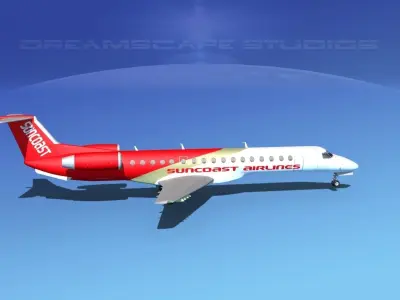 Embraer ERJ-145 SunCoast Airines 3D model