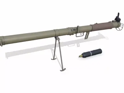 Type 4 70 mm Anti Tank Rocket Launcher Low-poly PBR Low-poly 3D model