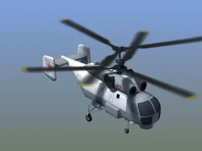 KA27 Helix Helicopter LD1 Low-poly 3D model