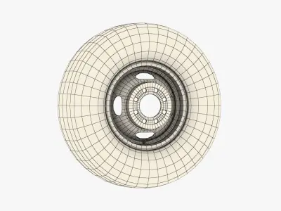 VINTAGE WHEEL AND TIRE 10 3D model