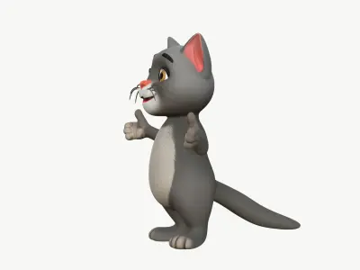 High-Quality Cartoon Cat Pbr 3D model