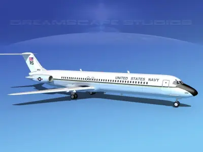Douglas C-9-50 Skytrain US Navy 3D model
