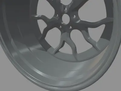 Rim Car Custom 01 Low-poly 3D model