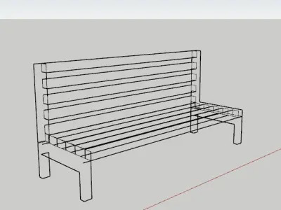 Basic Bench Free low-poly 3D model