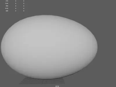 Emu Egg Low-poly 3D model