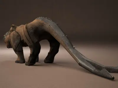 puma-1 dinosaur Low-poly 3D model