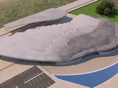 0125 - Train Station Architecture Project 3D model