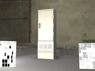 Electrical Distribution Cabinet 85 Low-poly 3D model