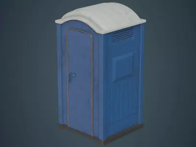 Portable Toilet 3B Low-poly 3D model