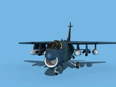 Chance Vought A-7E Corsair II V11 USAF 3D model