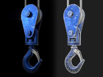Crane hook Low-poly 3D model