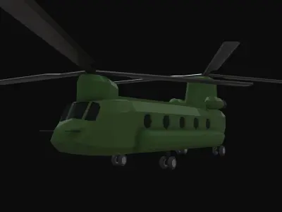 Chinook CH47 Low Poly Low-poly 3D model